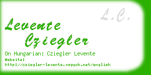 levente cziegler business card